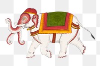 Elephant png of the Hymn of the Immortal Devotee on transparent background.    Remastered by rawpixel