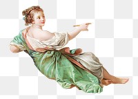 François Boucher's png Allegory of Painting on transparent background.    Remastered by rawpixel