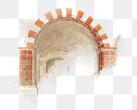 Arch doorway png architecture sticker, transparent background.   Remastered by rawpixel