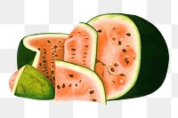 Watermelon png sticker, tropical fruit  on transparent background.    Remastered by rawpixel