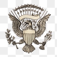 PNG U.S. coat of arms sticker, transparent background.   Remastered by rawpixel