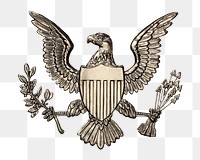 PNG U.S. coat of arms sticker, transparent background.   Remastered by rawpixel