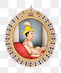 Png King Girvan Yuddhavikram Shah badge, transparent background.    Remastered by rawpixel