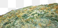 Van Gogh's png Landscape from Saint-Rémy border, transparent background.   Remastered by rawpixel