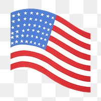 US flag png patriotic sticker, transparent background.  Remixed by rawpixel.