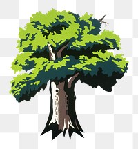 Tree png sticker, botanical, transparent background.   Remixed by rawpixel.