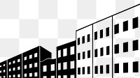 Architecture border png  simple building sticker, transparent background.  Remixed by rawpixel.