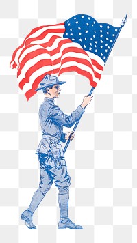 US soldier png military sticker, transparent background.  Remixed by rawpixel.