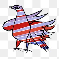 McCarthy Peace bird png sticker, transparent background.  Remixed by rawpixel.