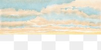 Cloudy sky png nature border sticker, transparent background.  Remixed by rawpixel.