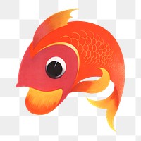 Jumping fish cartoon png sticker, animal illustration, transparent background.  Remixed by rawpixel.