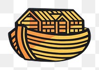 Wooden boat png sticker, house illustration, transparent background. Remixed by rawpixel. Remixed by rawpixel.