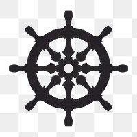 Ship steering wheel png object sticker, transparent background.  Remixed by rawpixel.