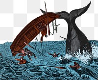 Whaling Days png New Jersey border, transparent background.  Remixed by rawpixel.