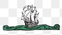 The last voyage png sticker, of the Donna Isabel, transparent background.   Remixed by rawpixel.