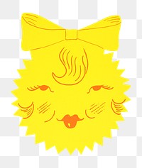 Little Mary Sunshine png sticker, transparent background.  Remixed by rawpixel.