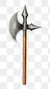 Battle ax png object sticker, transparent background.   Remixed by rawpixel.