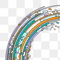 Abstract rainbow png beans sticker, transparent background.  Remixed by rawpixel.