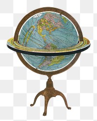 Geography globe png object sticker, transparent background.   Remixed by rawpixel.