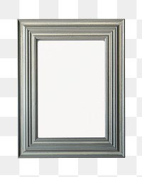 Gray frame png sticker, transparent background