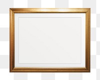 Png gold picture frame sticker, transparent background