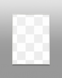 White picture frame  png mockup, transparent design