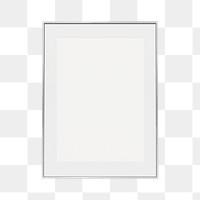 Gray picture frame  png sticker, transparent background