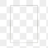 Gray picture frame  png sticker, transparent background