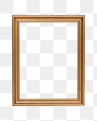 Vintage wooden  frame  png sticker, transparent background