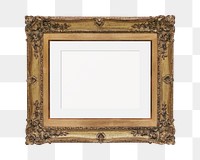 Vintage ornamental frame  png sticker, transparent background