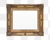 Png vintage ornamental frame sticker, transparent background