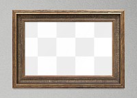 Vintage rectangle frame  png mockup, transparent design