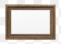 Png vintage rectangle frame sticker, transparent background