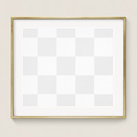 Gold square frame  png mockup, transparent design