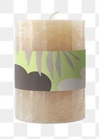 Block candle png sticker, transparent background