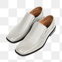 Gray leather shoes png sticker, fashion transparent background