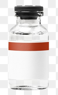 Vaccine vial bottle png sticker, transparent background