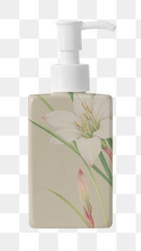 Soap pump bottle png sticker, transparent background