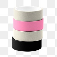 Colorful washi tape png sticker, transparent background