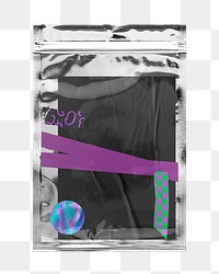 Product packaging bag png sticker, transparent background