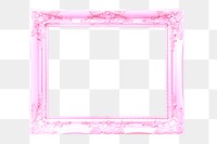 Pink picture frame png sticker, transparent background