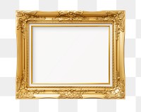 Gold premium frame  png sticker, transparent background