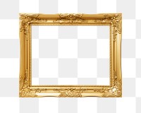 Gold premium frame  png sticker, transparent background