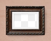 Vintage premium frame png mockup, transparent design