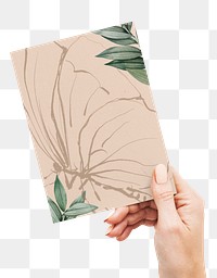 Floral invitation card  png sticker, transparent background