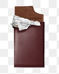 Chocolate bar png sticker, transparent background