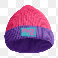 Beanie knitted hat  png sticker, fashion transparent background