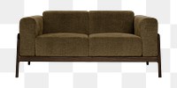 Velvet sofa png sticker, transparent background