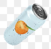 Blue soda can  png sticker, transparent background