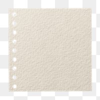 Textured paper note png sticker, transparent background